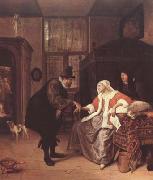 Jan Steen The Lovesick Woman (mk08) oil painting on canvas